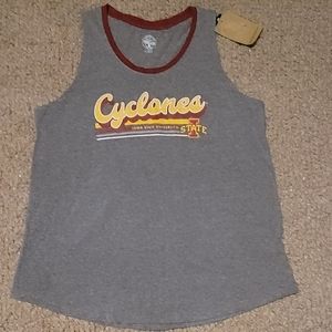 RIVALRY THREADS Tank Top Gray And Maroon Print Size L